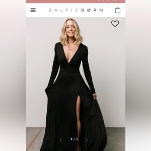 Elegant long black dress